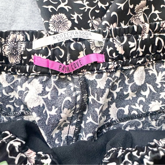 Scotch & Soda Palm Cove Striped Floral Tuxedo Silky Pants - Picture 12 of 15